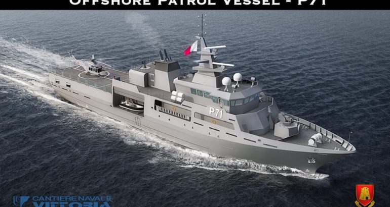 On Wednesday 16th January 2019, the Armed Forces of Malta have signed a US$40 million contract for an additional Offshore Patrol Vessel, which will be named P71. The project of asecond and more capable OPV was launched in 2015, and has since then started to take shape.
