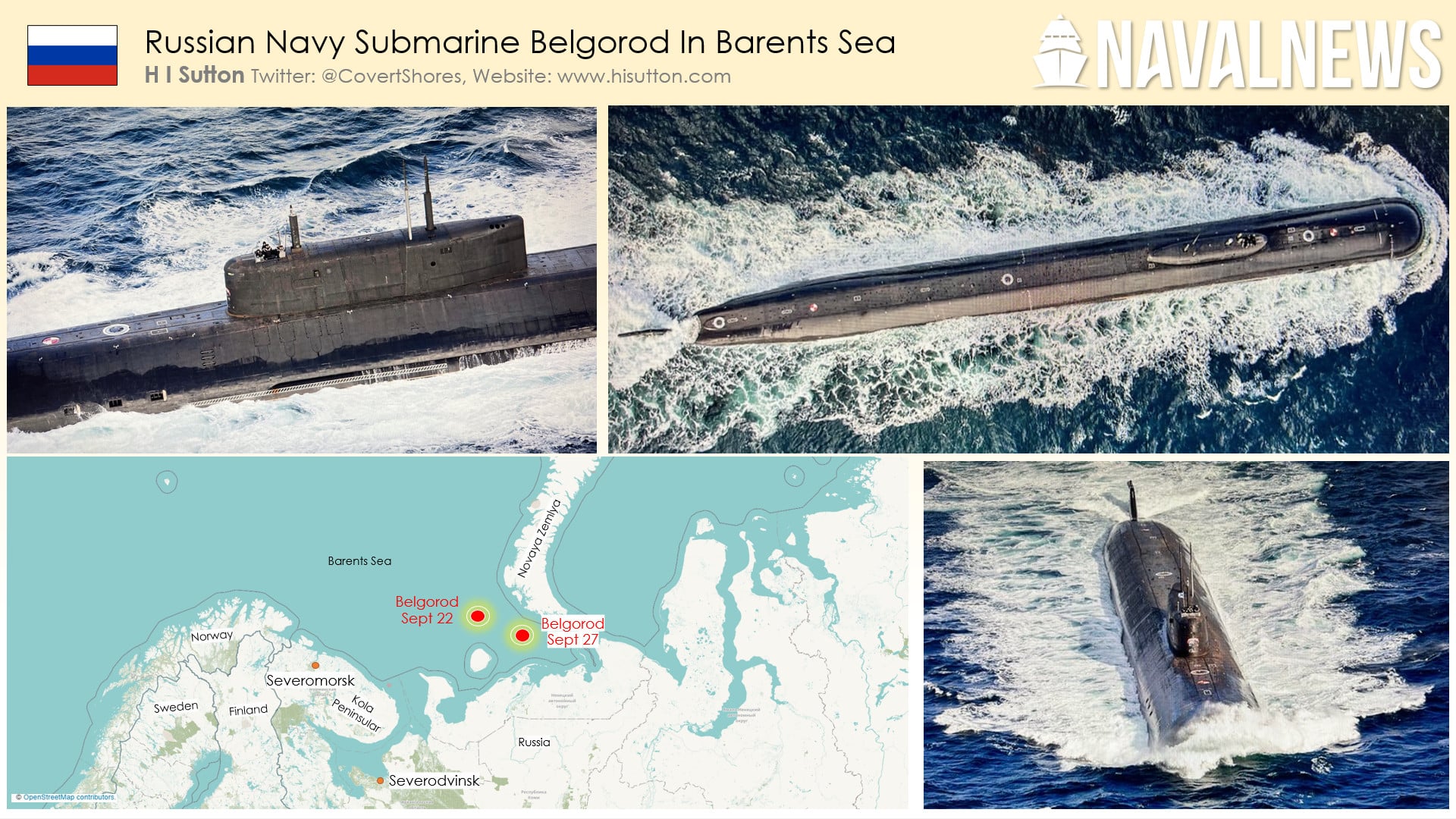New Images Reveal Russia's 'Missing' Submarine Belgorod In Arctic