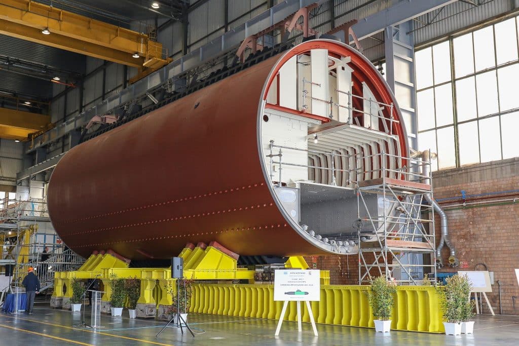 Fincantieri lays keel of first U212NFS Submarine