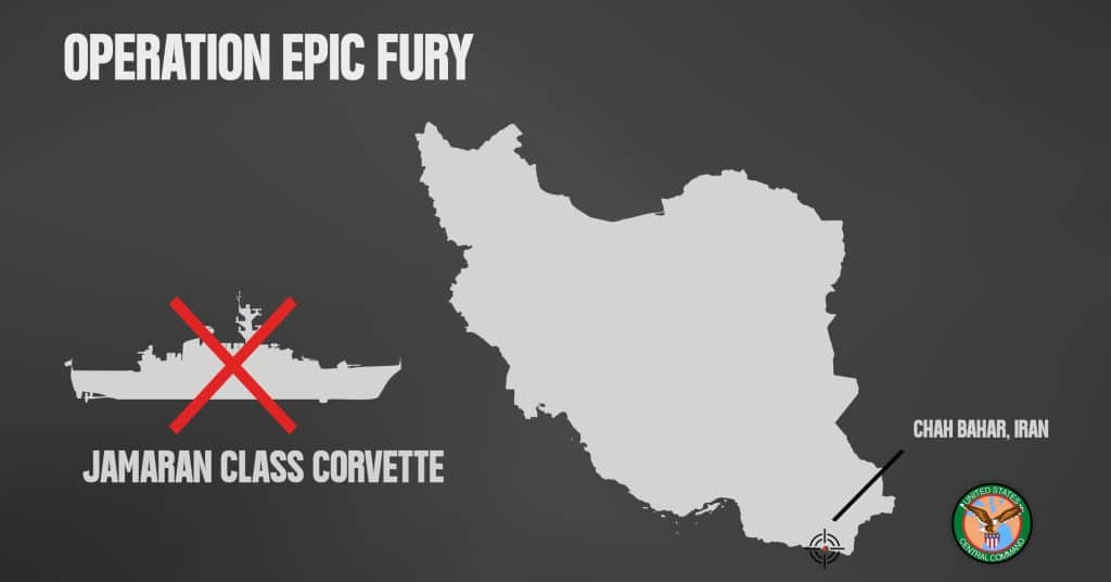 US Forces Sink Iranian Jamaran-Class Corvette, CENTCOM Confirms