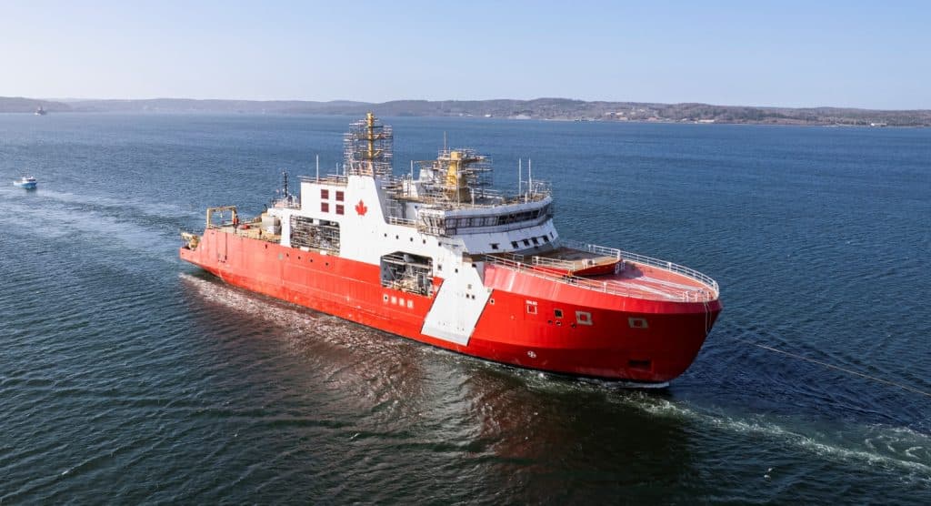Canadian Coast Guard Launches its first of two Arctic and Offshore Patrol Ships