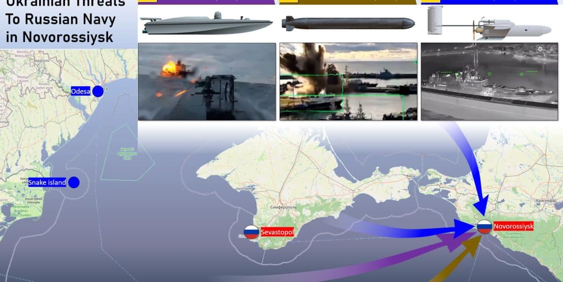 Ukrainian threats to the Russian Black Sea Naval base in Novorossiysk