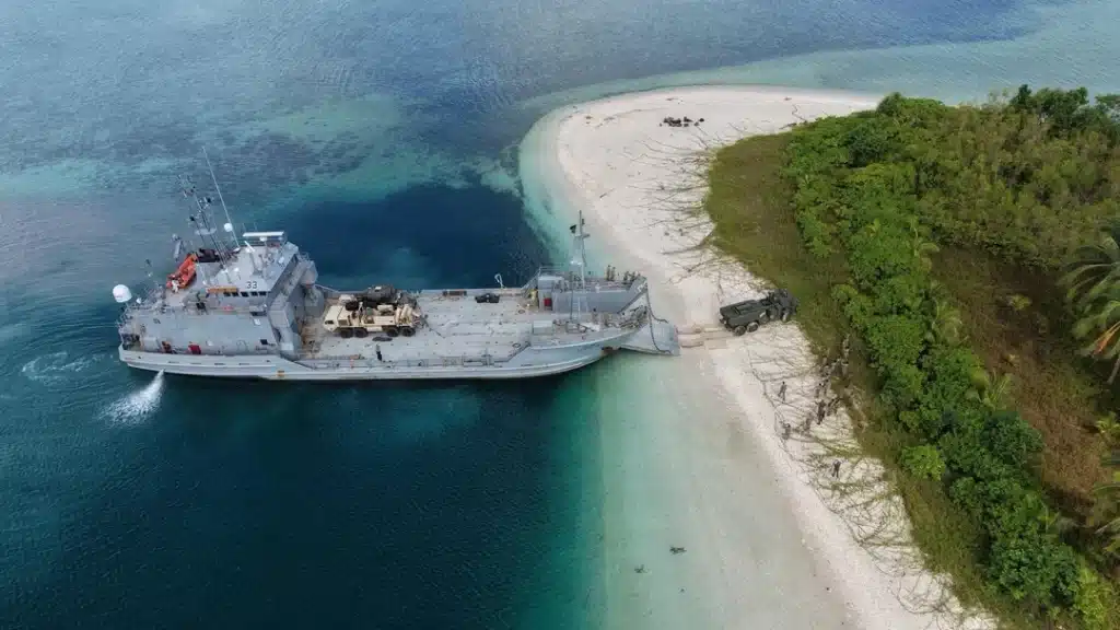 U.S. Army Island Hops Missile Launcher Near SCS at Balikatan