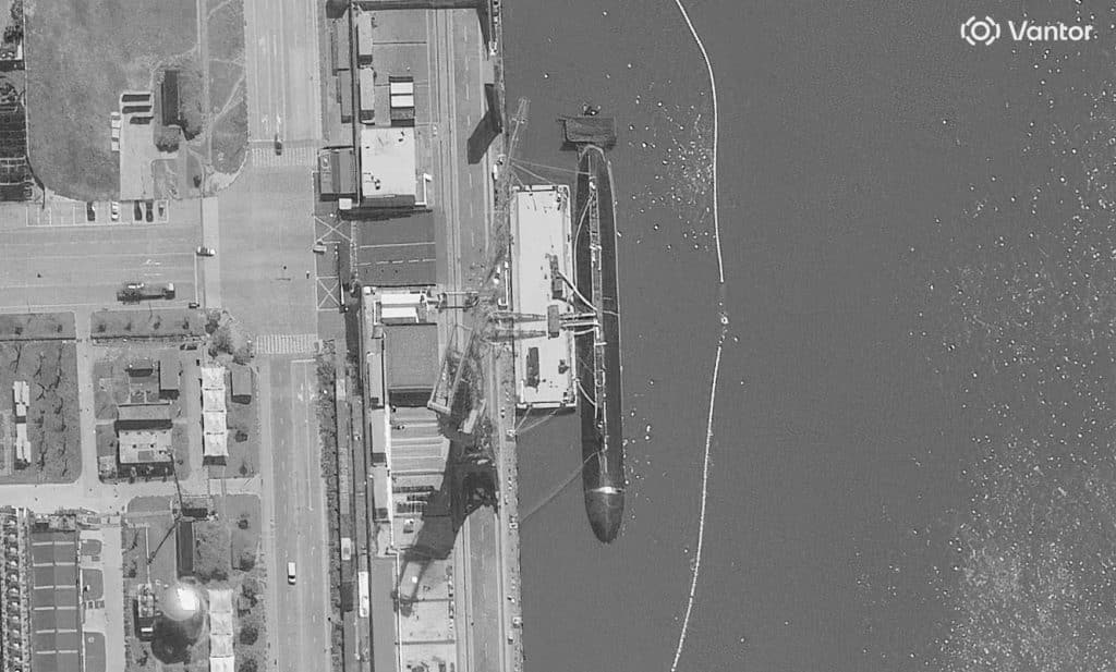 Chinese Submarine in Shanghai
Satellite image ©2026 Vantor