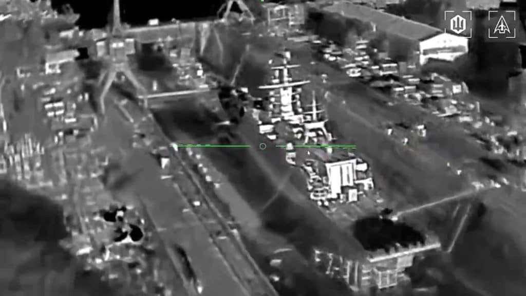 Ukrainian drones strike corvette RFS Boiky at Kronstadt