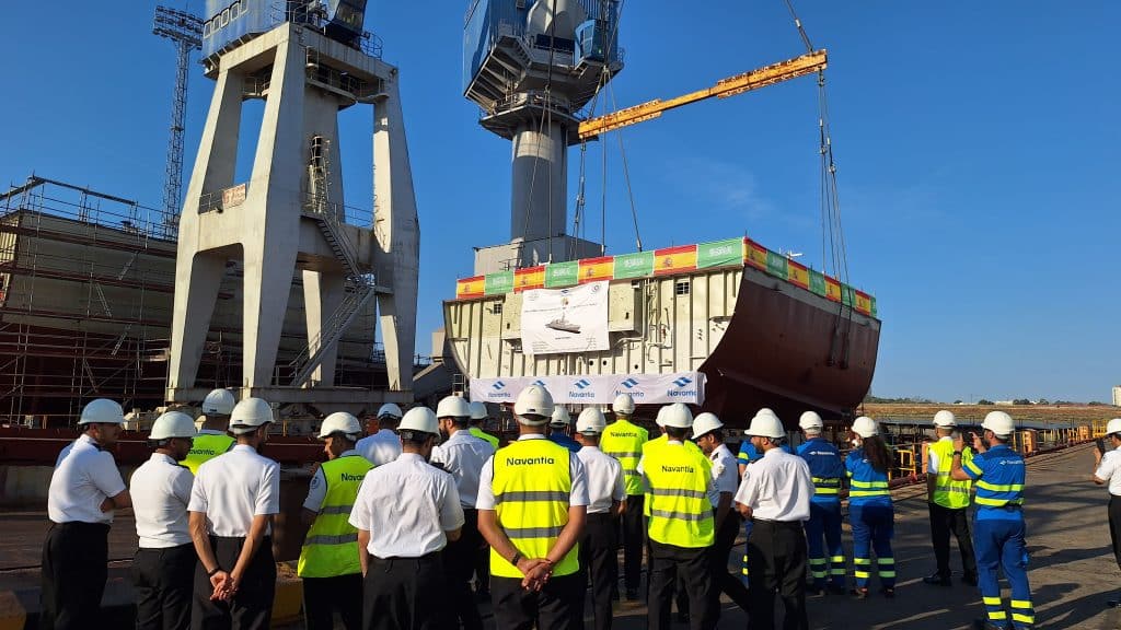 Navantia lays the keel of the eighth corvette for Saudi Arabia at the San Fernando shipyard