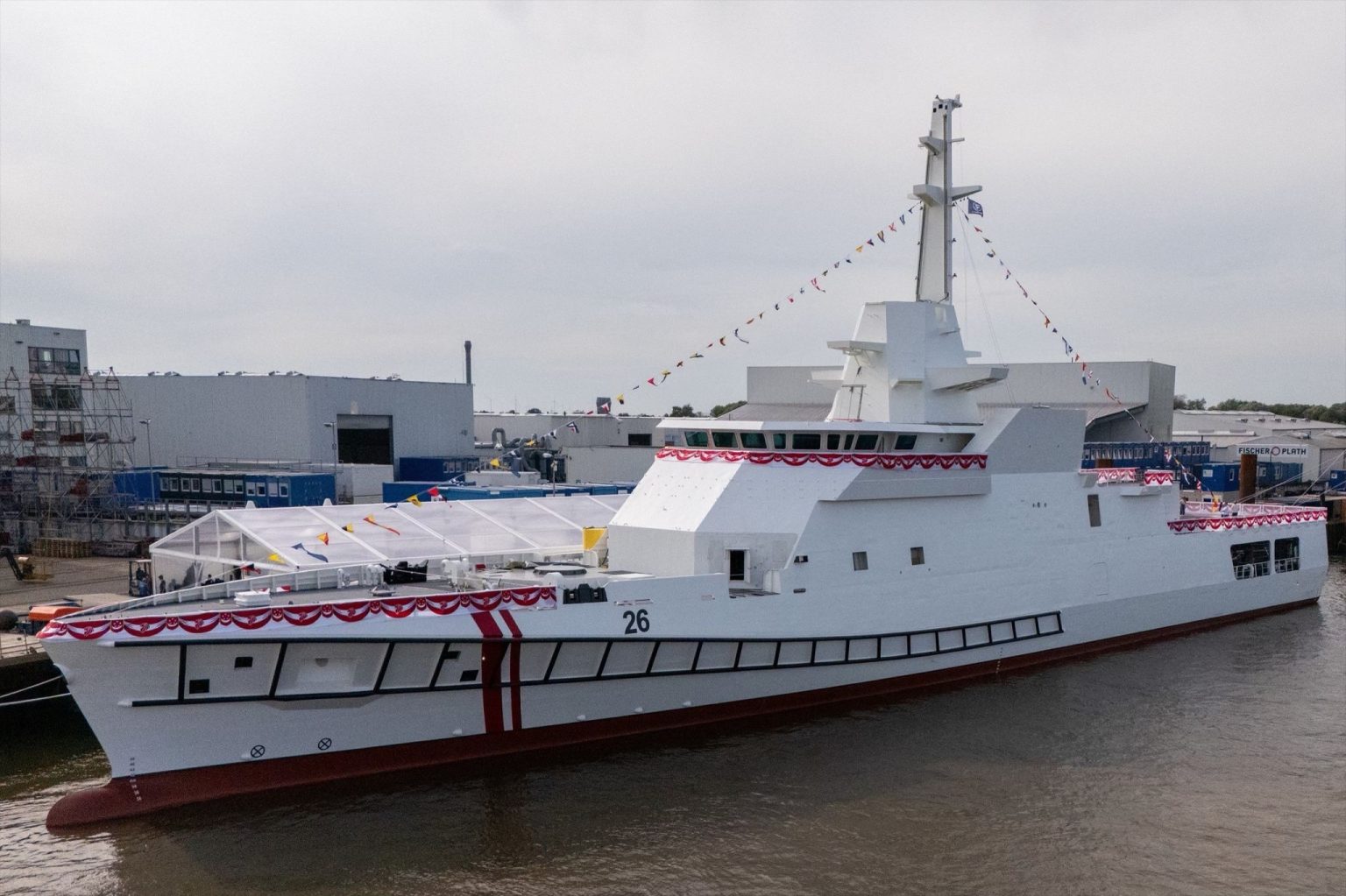 Container Ship Class Singapore Launches First Sentinel-class Offshore Patrol Vessel in ...